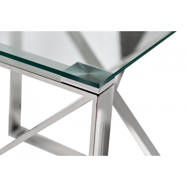 47ED-ET008	Стол журнальный прозр.стекло/хром 55*55*55см