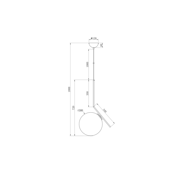 K2GP-825BR Светильник потолочный d30*70см