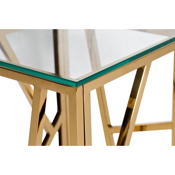 47ED-FS015GOLD	Стол журнальный высокий прозр.стекло/зол.30*30*75
