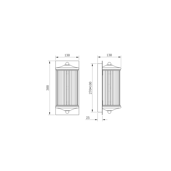 K2KG0603W-2 Бра d13*30см