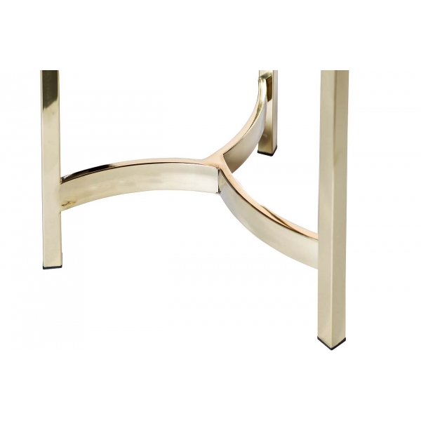 13RXFS5080L-GOLD Стол журнальный стекло коричн./золото d35*70см