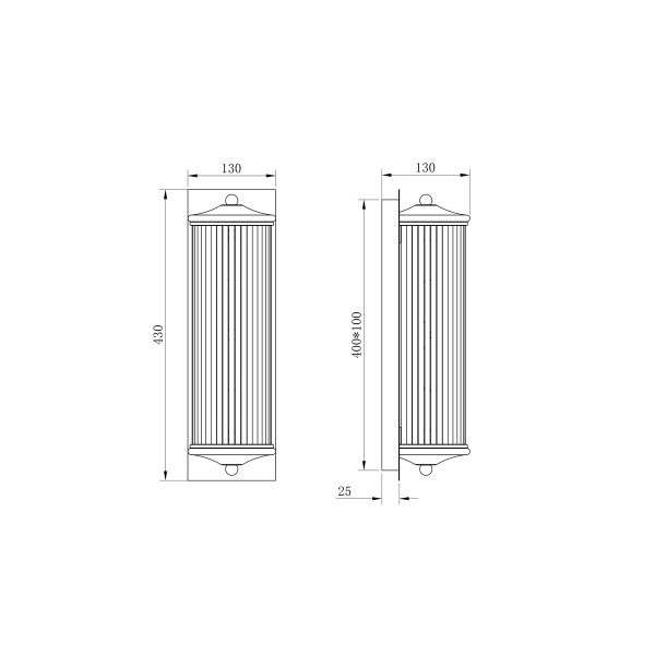 K2KG0604W-1 Бра d13*42см
