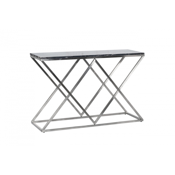 47ED-CST026 Консоль Nero Oriental чер.мрам/мат.хром 120*40*78см