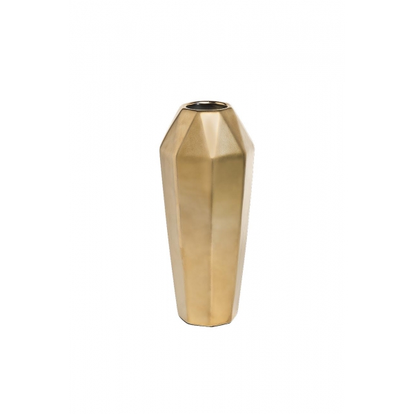 55RD3750M Ваза керамическая цвет золотой d12*29см
