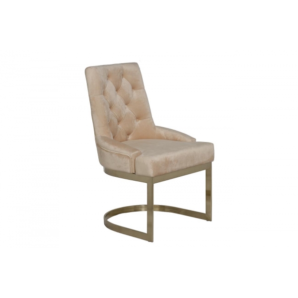 76AR-6210GOLD-BG Стул велюр бежевый/матовое золото 65*61*93см