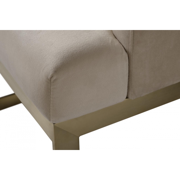 76AR-612GOLD-CR Стул велюр св.бежевый/матовое золото 58*59*78см