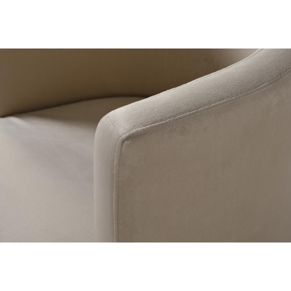 76AR-612GOLD-CR Стул велюр св.бежевый/матовое золото 58*59*78см