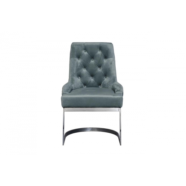 76AR-6210-MT Стул велюр мятный/темный хром 65*61*93см