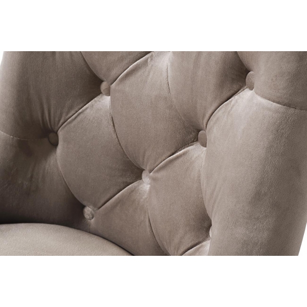 76AR-6210-BGR Стул велюр бежево-серый/темный хром 65*61*93см