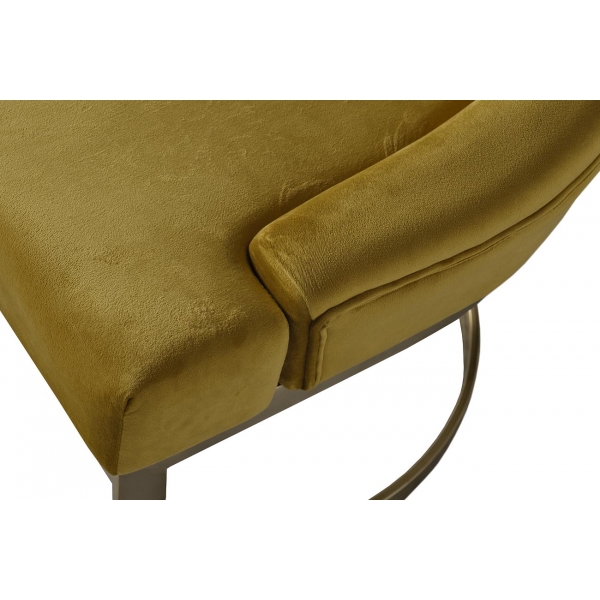 76AR-6210GOLD-OLV Стул велюр оливковый/матовое золото 65*61*93см