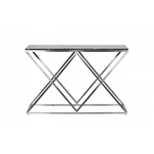 47ED-CST026 Консоль Nero Oriental чер.мрам/мат.хром 120*40*78см