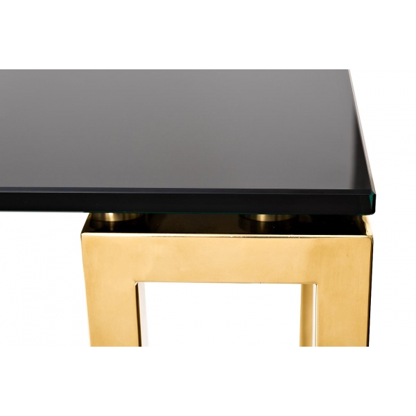 13RXC3049-GOLD Консоль черное стекло/золото 120*40*78см