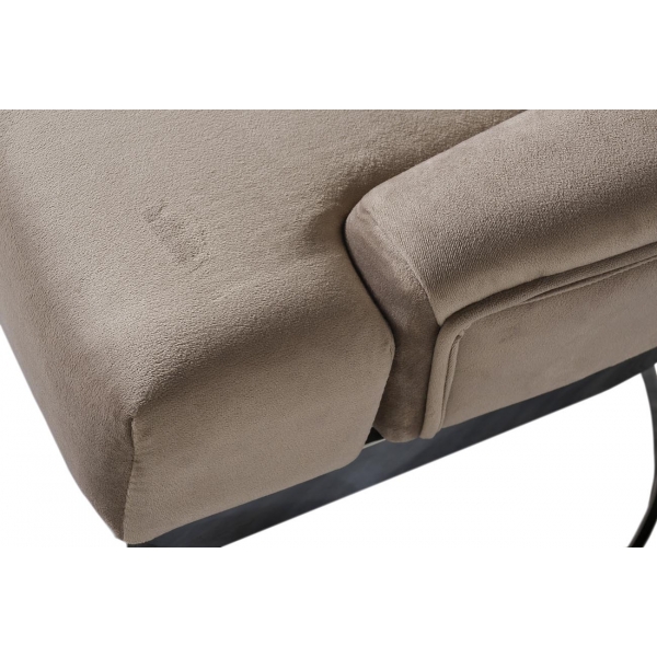 76AR-6210-BGR Стул велюр бежево-серый/темный хром 65*61*93см