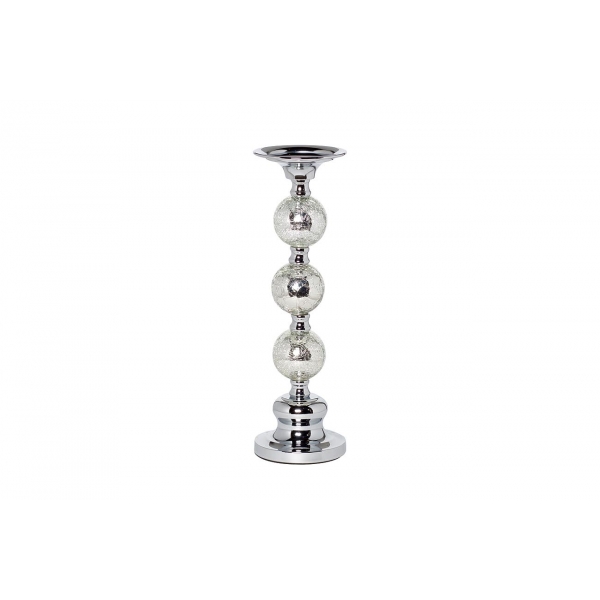 22-86642L Подсвечник никелированный d11*32см