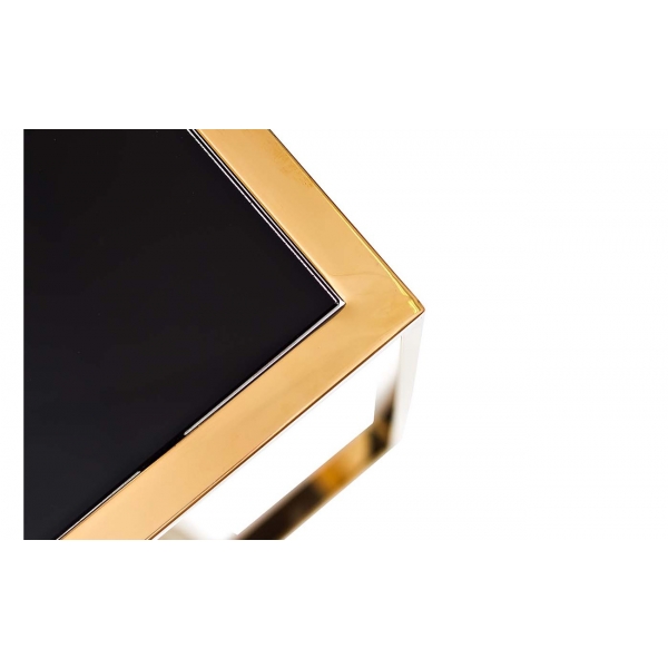 13RXNT5076L-GOLD Стол журнальный 50*45*49 черный/розовое золото