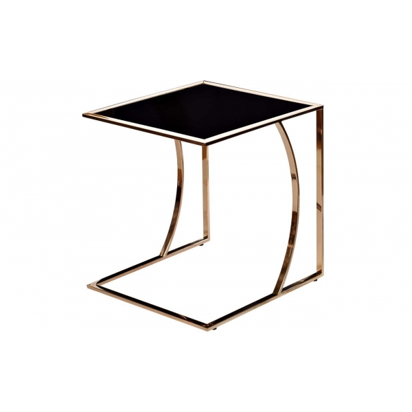 13RXNT5076L-GOLD Стол журнальный 50*45*49 черный/розовое золото