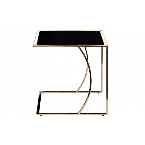 13RXNT5076L-GOLD Стол журнальный 50*45*49 черный/розовое золото