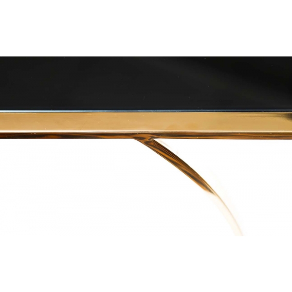 13RXNT5076L-GOLD Стол журнальный 50*45*49 черный/розовое золото