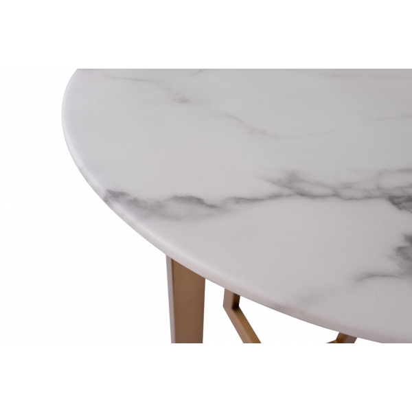 33FS-ET2029-BBS Стол журнальный Pearl White d55*57,2см