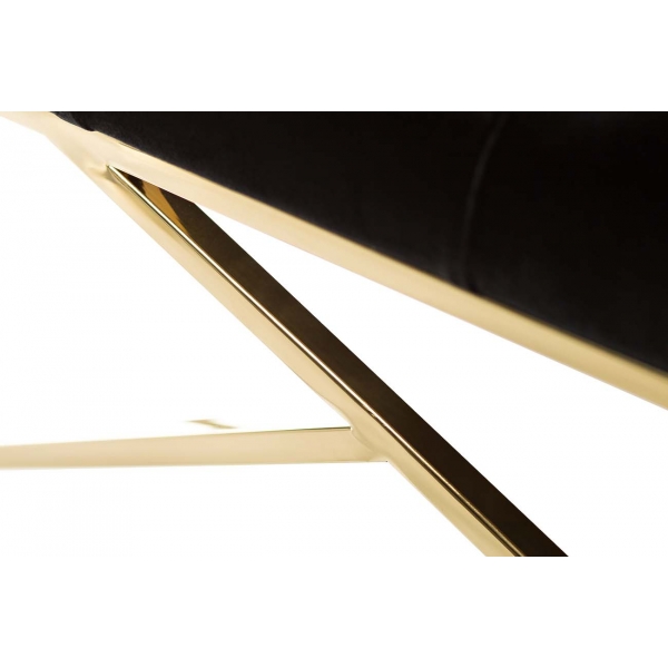 GY-BEN7835GOLD-BL Банкетка велюр черный/золото 110*42*46см