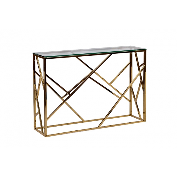GY-CST2051214GOLD Консоль прозрачное стекло/золото30*115*78см