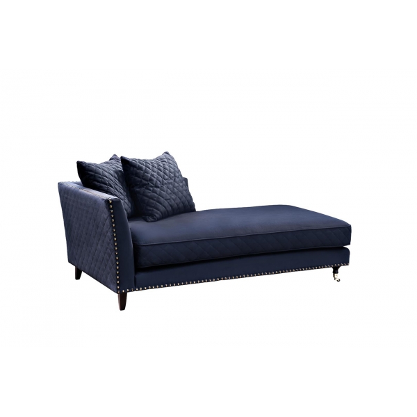 Диван-Кушетка Sorrento правая велюр т.синий Bel18 180*98*88см