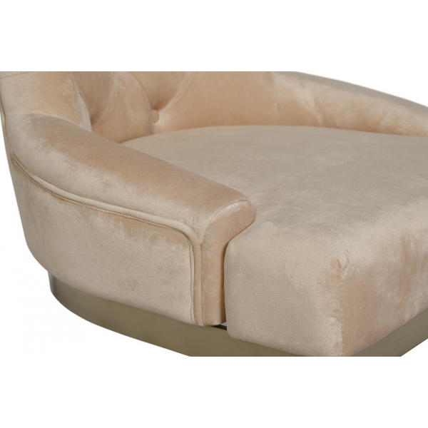 76AR-6210GOLD-BG Стул велюр бежевый/матовое золото 65*61*93см