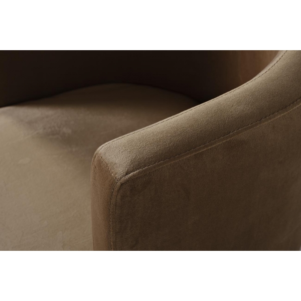 76AR-612GOLD-LBR Стул велюр св.коричневый/мат. золото 58*59*78см