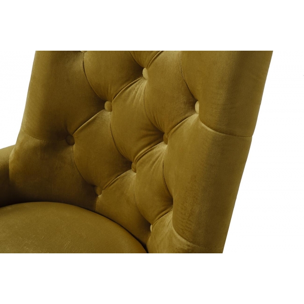 76AR-6210GOLD-OLV Стул велюр оливковый/матовое золото 65*61*93см