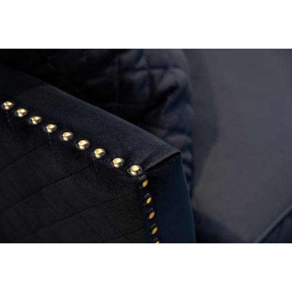 Диван Sorrento 220 трехмест., велюр т.синий Bel18 220*101*88см