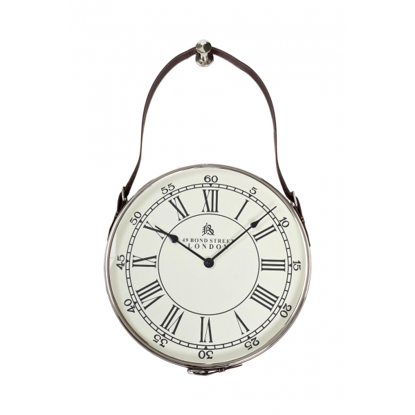 79MAL-5673-70NI Часы настенные на подвесе цвет хром d41см