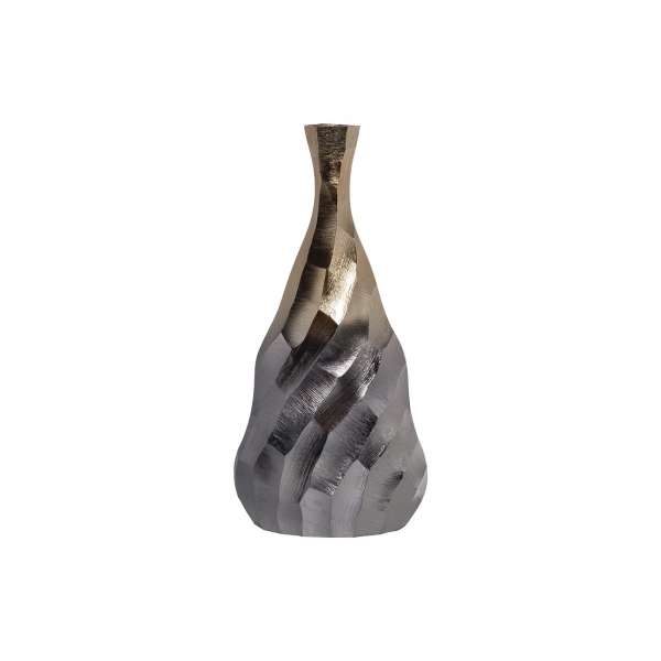 71PN-1232 Ваза металлическая черно-золотистая 23*9*50см