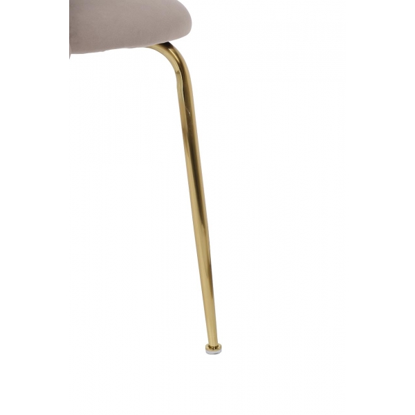 30C-301-1G BG Стул велюр бежевый, мет.ножки 50*53*77см