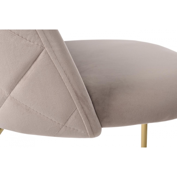 30C-301-1G BG Стул велюр бежевый, мет.ножки 50*53*77см