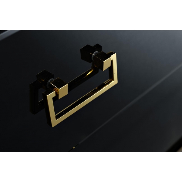 KFG057 Комод черный 6 ящиков 120*42*82см