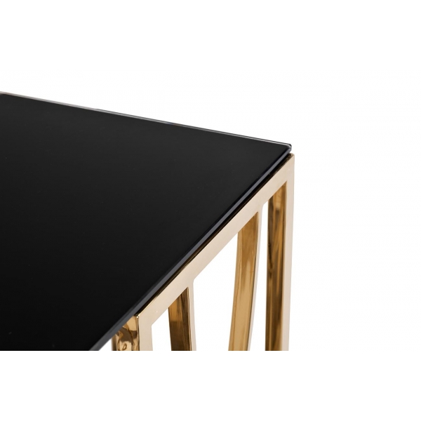 13RXC3102-GOLD Консоль стекло черн./золото 120*40*78см