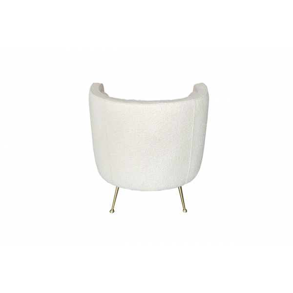 ZW-852 WH Кресло ткань букле белое 77*79*75см