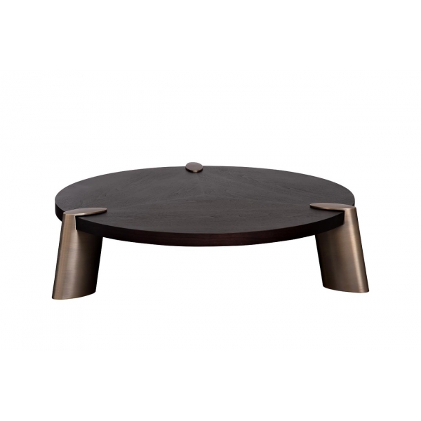 58DB-CT17191 Стол журнальн.Kong темный орех d138*33см,столешница d120