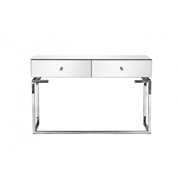 KFG075 Консоль зеркальная с двумя ящиками 120*35*77см