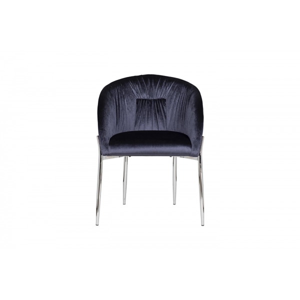 GY-DC8173-DB Стул велюр темно-синий/хром 53*62*83см