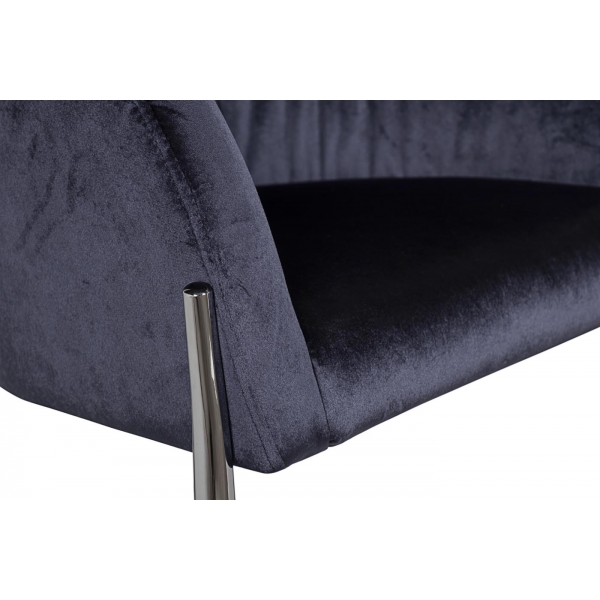 GY-DC8173-DB Стул велюр темно-синий/хром 53*62*83см