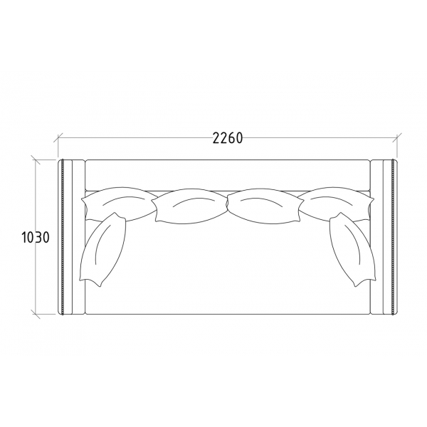Диван Mores(K) трехместный раскладной с кантом 3 кат.