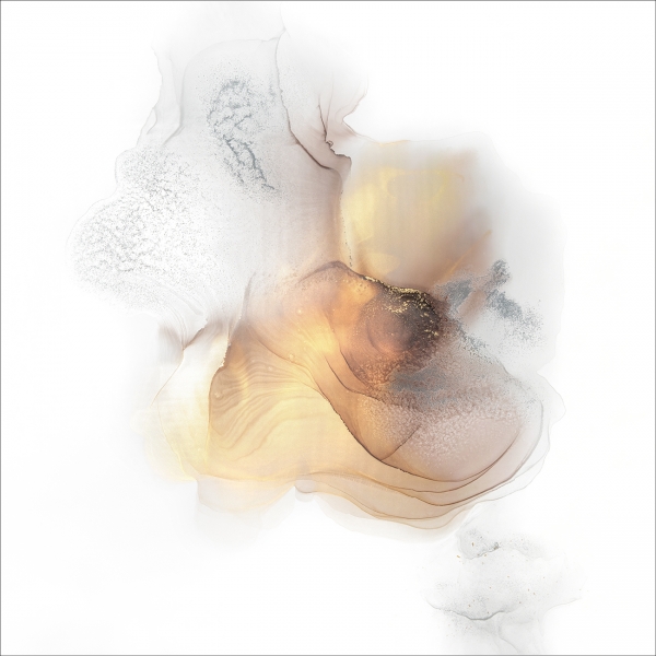 89VOR-AQUARELLE5 Холст "Лик нежности" 100*100 см, багет зол