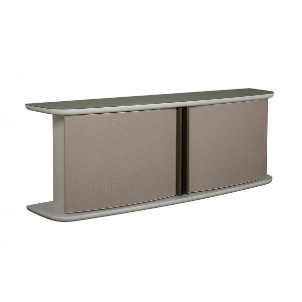 58DB-CH19263 Комод Bel Air плетеная экокожа/стекло 220*50*79см