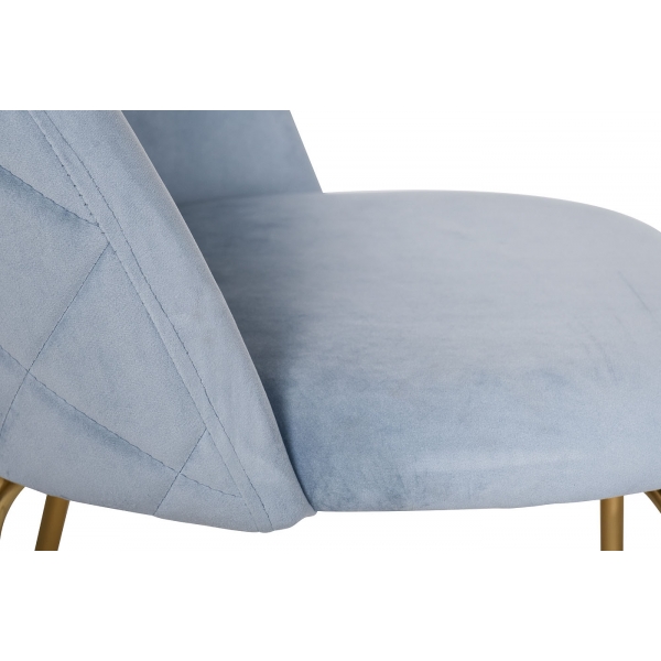 30C-301-1G LBL Стул велюр серо-голубой, мет.ножки 50*53*77см