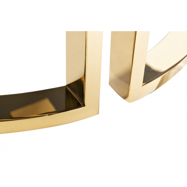 47ED-GDCT002 Стол журнальный GardaDecor темн.стекло/зол d100*45