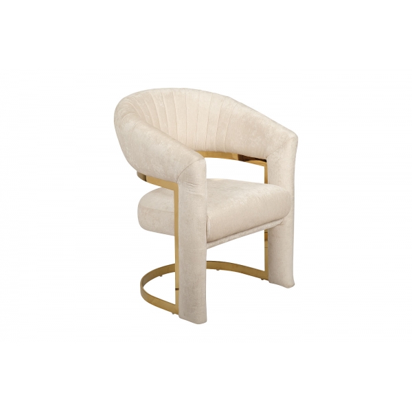 GY-DC8386GOLD-CR Стул велюр кремовый/золото 67*66*85см
