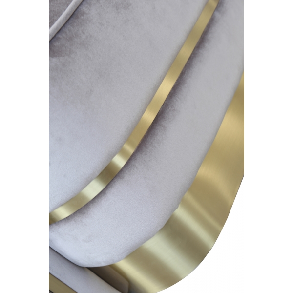 87YY-1890-2 BRN Диван двухместный велюр серо-коричн. 156*91*83см