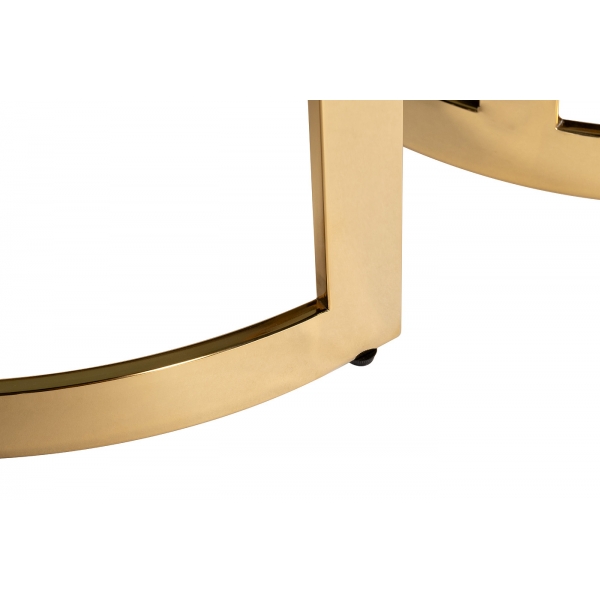 47ED-ET081S-GOLD Столы (наб 2шт) стекло чер.мрам/зол d60*60/d46*50