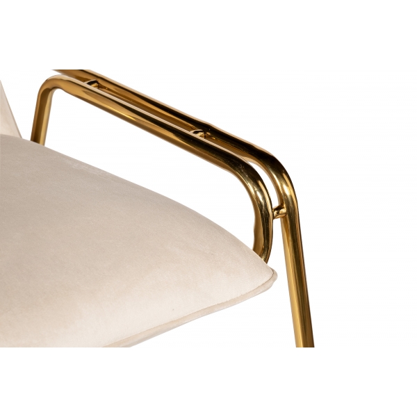 30C-DR-20013C CR Стул велюр кремовый 63*65*85см с V-декором